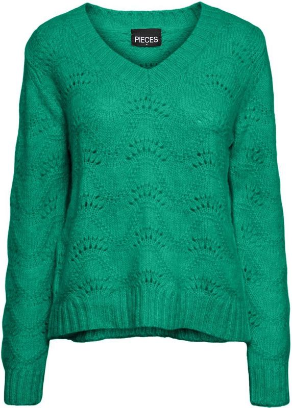 PIECES - Pcbibbi - Pullover - Paraket - V-hals - Lange Mouwen