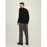 JACK & JONES Mark merino knit crew neck slim fit - heren pullover wol met O-hals - zwart
