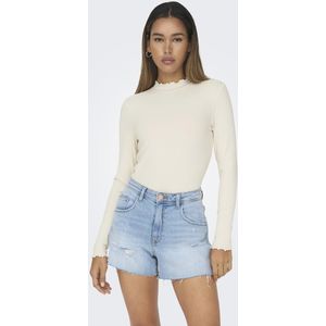 JDYFRANSISKA - Longsleeve Shirt - Effen - Ronde Kraag - 80% Viscose, 20% Katoen