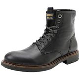 JACK&JONES JFWTANNER leren laarzen voor heren, antraciet, 40 EU