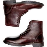 Veterboots - Tanner - Zwart - Leer - Effen - Ronde neus