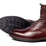 Veterboots - Tanner - Zwart - Leer - Effen - Ronde neus