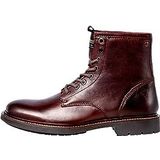 Veterboots - Tanner - Zwart - Leer - Effen - Ronde neus