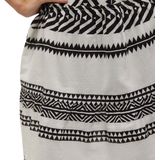 Jurk - V-hals - 3/4 Mouwen - Losse Pasvorm - Biologisch Katoen - Kort