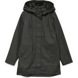 Gecoat Jack - Zwart - 100% Polyester - Hoge Hals met Capuchon