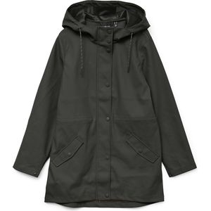 Gecoat Jack - Zwart - 100% Polyester - Hoge Hals met Capuchon