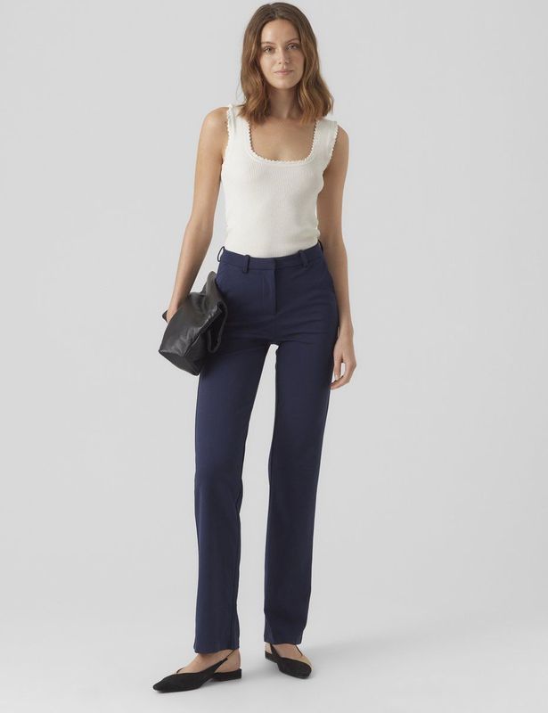 Vero Moda Vmzamira Mw Slim Straight Pant Tll Noos Dames Leggings