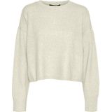 VERO MODA - Vmdoffy Ls O-Neck Boxy Blouse Noos Ptt - Gebreide Trui - Birch