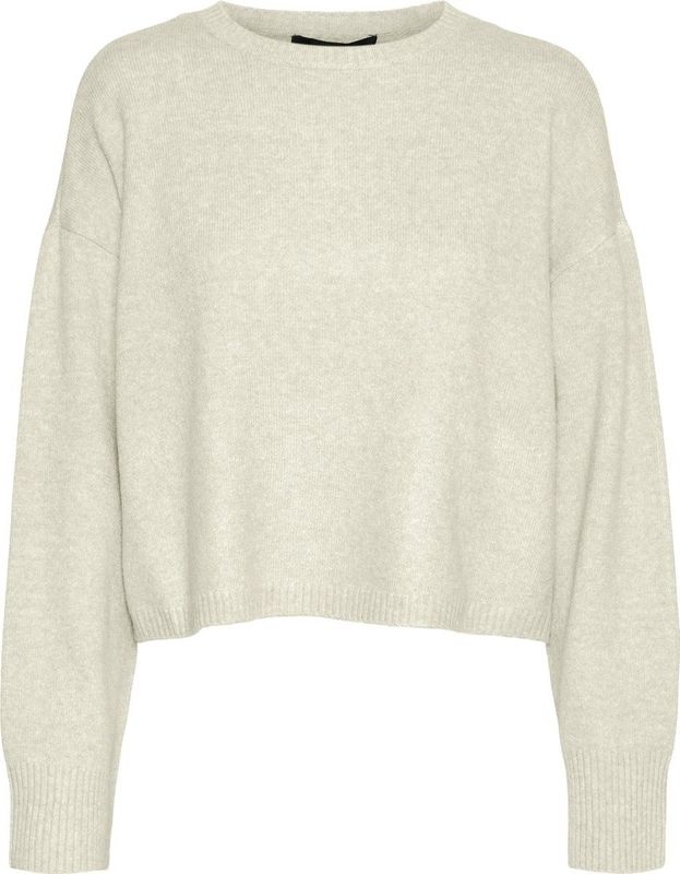 VERO MODA - Vmdoffy Ls O-Neck Boxy Blouse Noos Ptt - Gebreide Trui - Birch