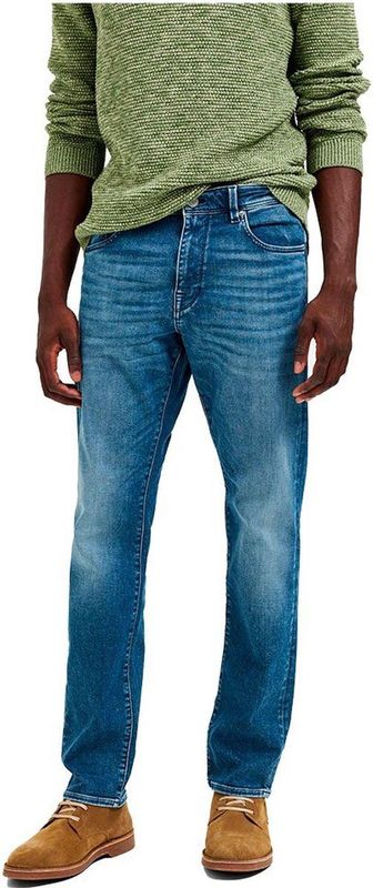 SELECTED HOMME Heren Jeans SLH196-STRAIGHTSCOTT 31601 -Straight Fit Medium Blue, Medium Blue Denim 16087781, 30W x 32L