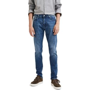 Selected Homme Heren Jeans Broeken SLH175-SLIMLEON 31601 slim Fit Blauw Volwassenen