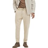 Selected Homme Heren Chino Broek SLHCOMFORT-BRODY LINEN comfort/relaxed Veelkleurig Volwassenen