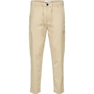 SELETED HOMME - Chinobroek - Oatmeal - Gemengd Materiaal