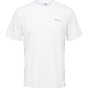 Selected - Heren Tee SS Aspen Logo Tee - Wit