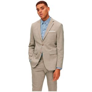 SELECTED HOMME Blazer - Sable - 54% Polyester 24% Wol 20% Lin 2% Elasthaan