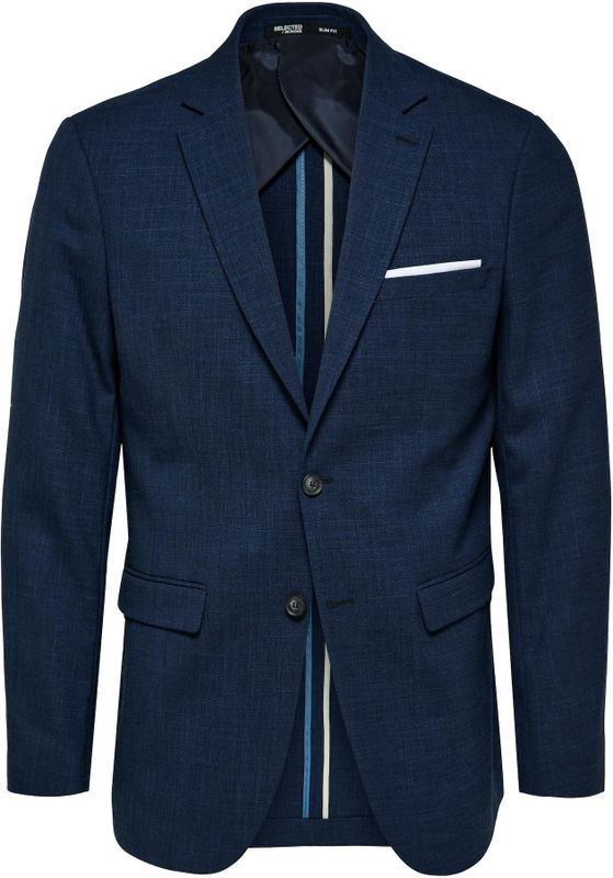SELECTED HOMME Mannelijke blazer met één rij knopen, slimfit, navy, 58
