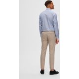 Selected - Herenbroek - Beige - Linnen/Wol - Nauwsluitende Pasvorm