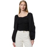 Pieces - Malysia - Blouse - Lange Mouwen - Vierkante Hals - Regular Fit