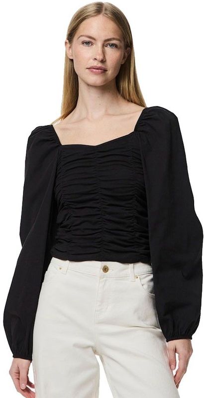 Pieces - Malysia - Blouse - Lange Mouwen - Vierkante Hals - Regular Fit