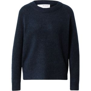 Selected Lulu O Nek Sweater Blauw Vrouw