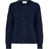 Selected Lulu Korte Cardigan Blauw Vrouw