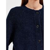 Selected Lulu Korte Cardigan Blauw Vrouw