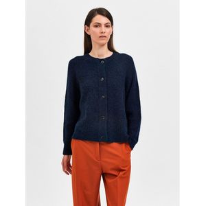 Selected Lulu Korte Cardigan Blauw Vrouw