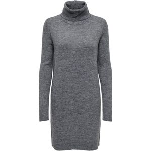 JDY - Jdyelanora - Gebreide Jurk - Zwart - Waterval Hals - Lange Mouwen