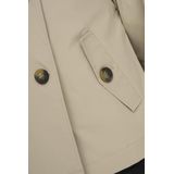 Trenchcoat - Omkeerbaar - Lange Mouwen - Knoopsluiting - Voorzakken - Kort