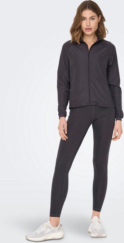 Only ONPEAN RUN HN TRAIN ZIP JCK Trainingsjas Dames Running Antraciet