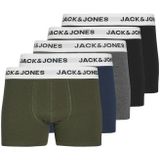 JACK&JONES JUNIOR JACBASIC WHITE WB TRUNKS 5 PACK JNR Jongens Onderbroek - Maat 152