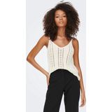 ONLY - Lyzet - Gebreide Top - Wit - Spaghettibandjes