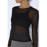 Noisy may Nmjudith Mesh Top Bg Noos Dames t Shirts