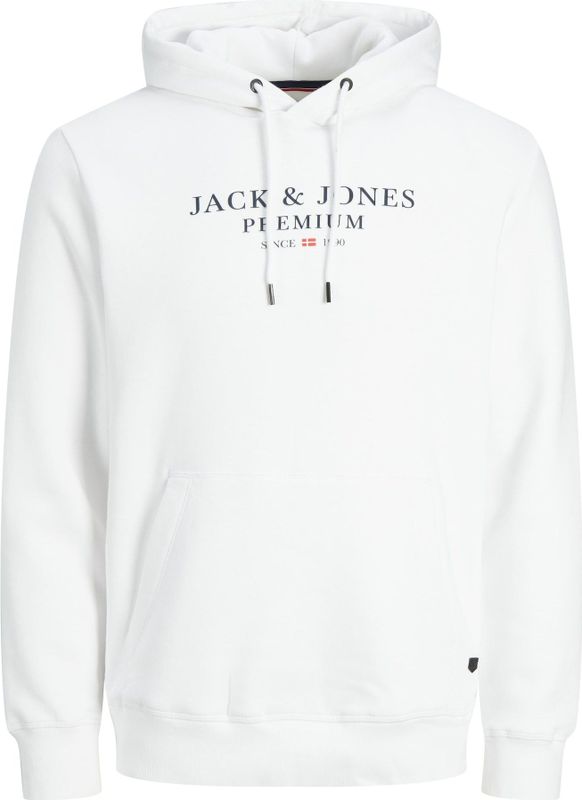 Jack & Jones - Hoodie - Wit - 70% Katoen 30% Gerecycled Polyester