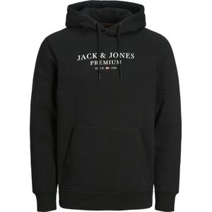 JACK & JONES Arie sweat hood slim fit - heren hoodie katoenmengsel met capuchon - zwart