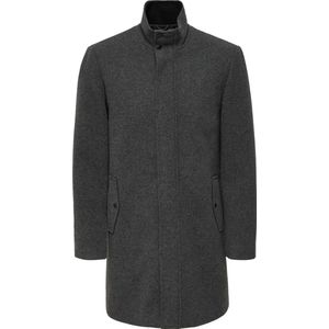 ONLY & SONS - ONSDEVON HIGHNECK WOOL COAT - Heren Jas - Zwart - Wol
