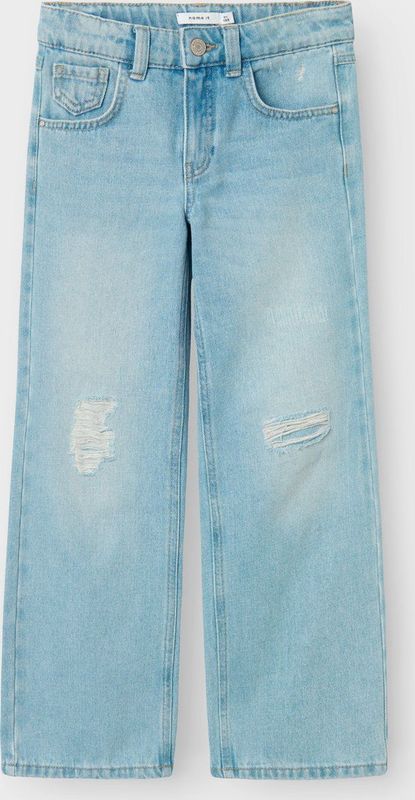 Jeans - Hoge Taille - Denim - Verweerd Effect - 5-Pocketstijl