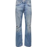 Only & Sons Heren Jeans Broeken ONSEDGE LOOSE 4067 comfort/relaxed Fit Blauw Volwassenen