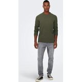 Only & Sons - Ese - Gebreide Trui - Lichtbruin - Slanke Pasvorm