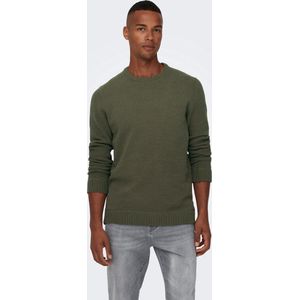 Only & Sons - Trui - Army Groen - 75% Polyester 25% Katoen