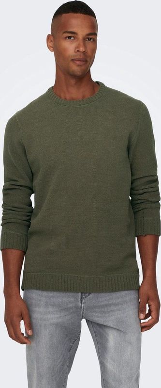 Only & Sons - Ese - Gebreide Trui - Lichtbruin - Slanke Pasvorm