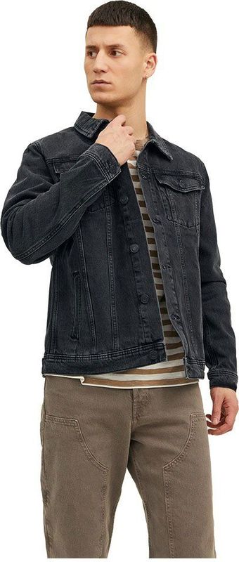 JACK & JONES Jjijean Jjjacket Mf 255 Noos Herenjas, Zwarte Denim, L
