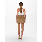 Only Onlamazing Global Hw Cord Kirt Cub - Bruin - Rok - Hoge Taille - Knoopsluiting