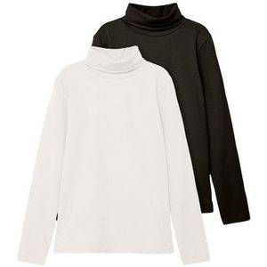 Top - 2-Pack - Jersey - Hoge Hals - Lange Mouwen