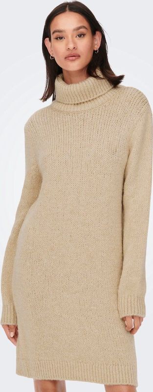 JDY - Dinea - Gebreide Jurk - Beige - Lange Mouw - Normale Pasvorm