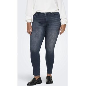 ONLY CARMAKOMA - Skinny Fit Jeans - Blauw - Katoen - Mid Waist