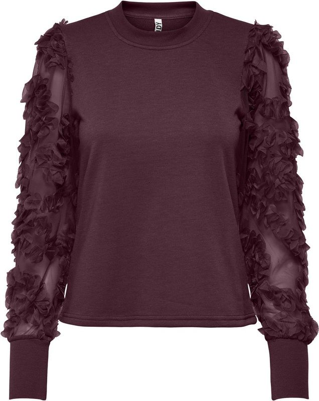 Jacqueline de Yong - Jdyfairview Sweat Jrs Noos - Wijnrode Trui - Dames