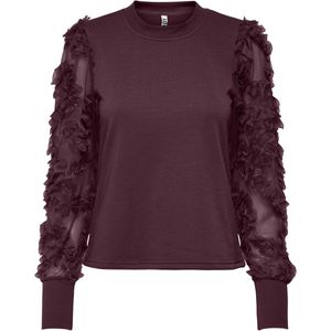 Jacqueline de Yong - Jdyfairview Sweat Jrs Noos - Wijnrode Trui - Dames