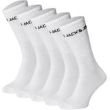 Jack & Jones - 5-Pack Kinder Tennissokken - Wit - Gebreid - Rib