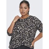 ONLY CARMAKOMA - Top - Zwart - Jersey - O-hals - 3/4 Mouwen